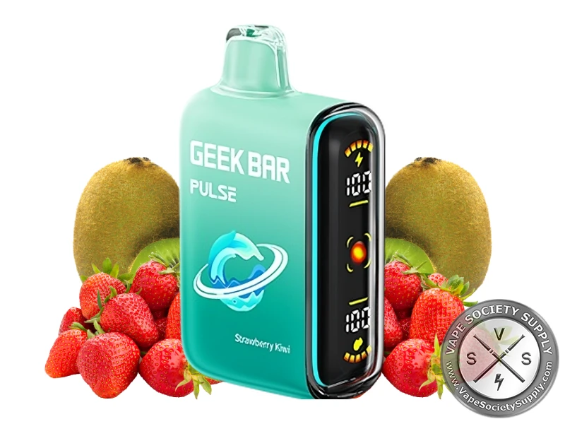 Geek Bar Pulse 15000 Disposable _ 15k Puffs Strawberry Kiwi