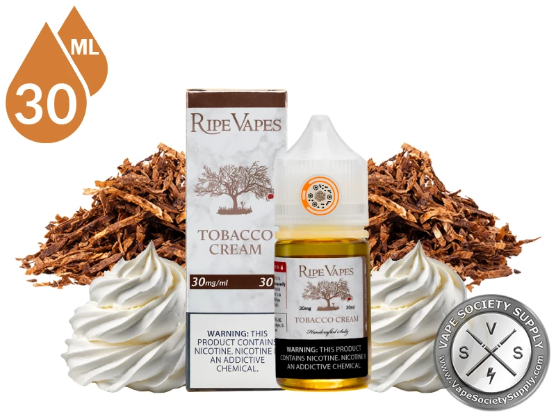 Tobacco Cream Ripe Vapes Handcrafted Saltz