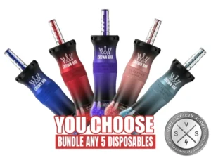 [5-Pack] Al Fakher Crown Bar 60K E-Hose X Disposable Bundle