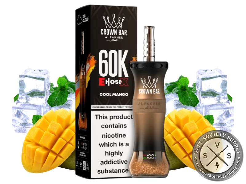 Al Fakher Crown Bar 60K E-Hose X Disposable Cool Mango