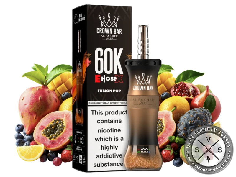 Al Fakher Crown Bar 60K E-Hose X Disposable Fusion Pop