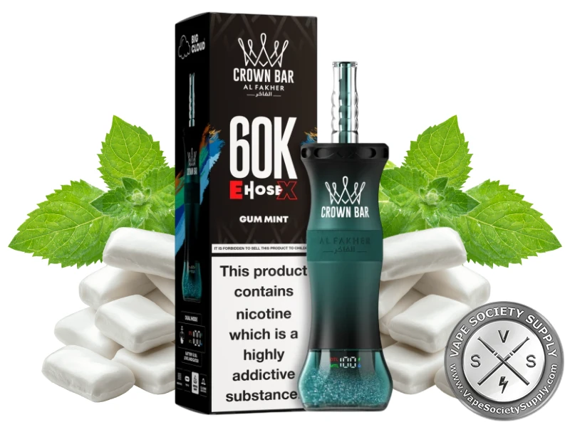 Al Fakher Crown Bar 60K E-Hose X Disposable Gum Mint