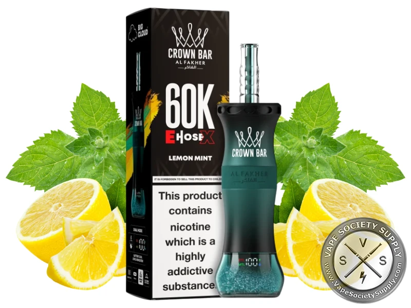 Al Fakher Crown Bar 60K E-Hose X Disposable Lemon Mint