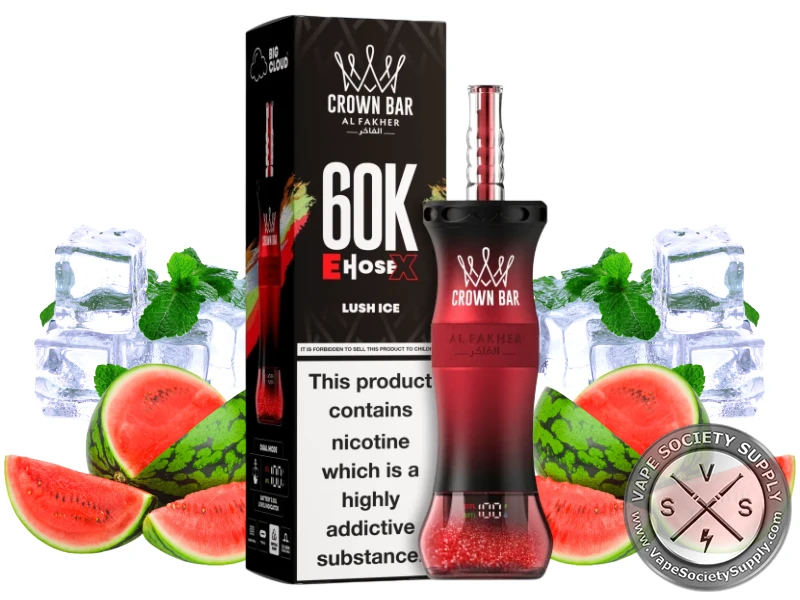 Al Fakher Crown Bar 60K E-Hose X Disposable Lush Ice