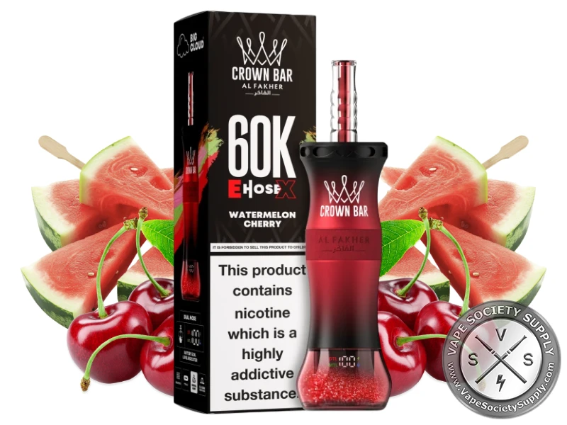 Al Fakher Crown Bar 60K E-Hose X Disposable WAtermelon Cherry