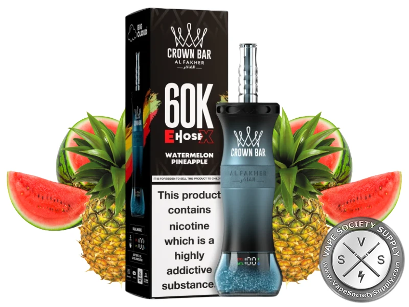 Al Fakher Crown Bar 60K E-Hose X Disposable Watermelon Pineapple