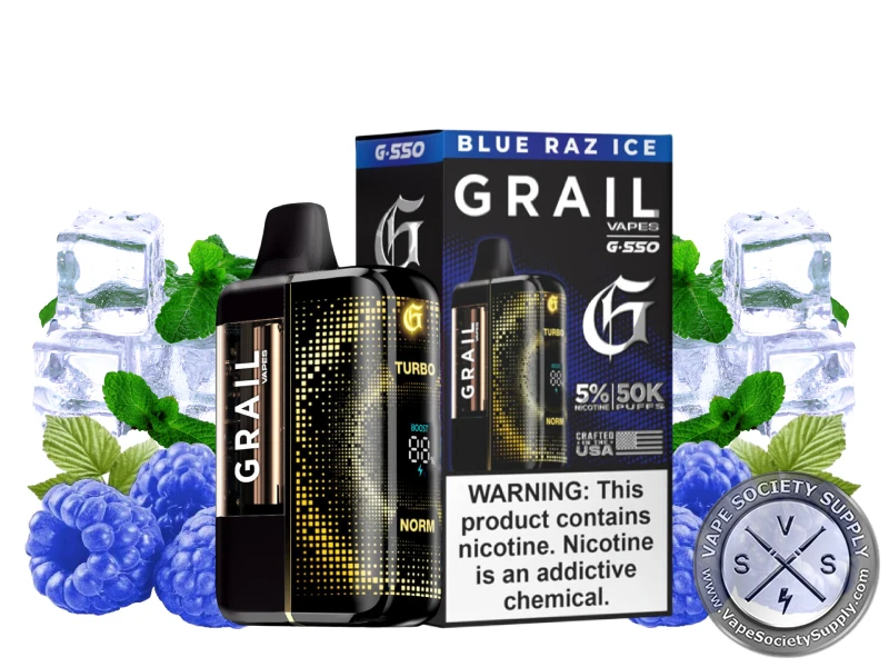 Grail G550 50K Puff Disposable Blue Razz Ice