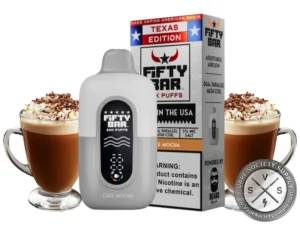 Fifty Bar Disposable Vape _ 20K Puffs Texas Edition Cafe Mocha