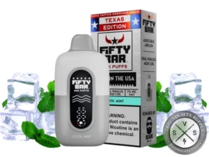 Fifty Bar Disposable Vape _ 20K Puffs Texas Edition Cool Mint