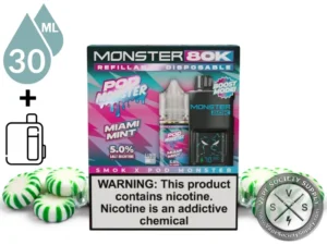 Pod Monster 80k Refillable Disposable Cool Strawberry Watermelon Bubblegum Miami Mint