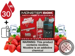 Pod Monster 80k Refillable Disposable Strawberry Ice