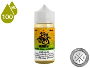 Ohmmm Zen Haus 100ml vape juice bottle with 70VG 30PG freebase nicotine.
