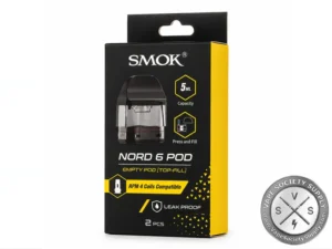 SMOK Nord 6 empty replacement pod cartridge 5mL top-fill pod compatible with RPM 4 coils