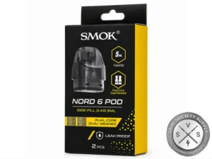 SMOK Nord 6 0.4 ohm dual mesh replacement pod retail packaging