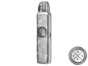 Silver Marble compact pod system with elegant marble-style design