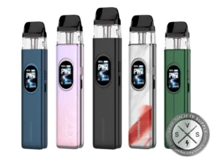Vaporesso XROS 6 Pod System Kit available in multiple colors with TFT display and refillable XROS pods