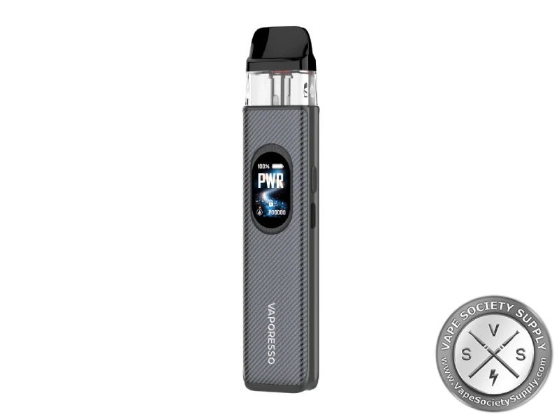 Vaporesso XROS 6 Kit Carbon Fiber Gray refillable vape device with textured finish