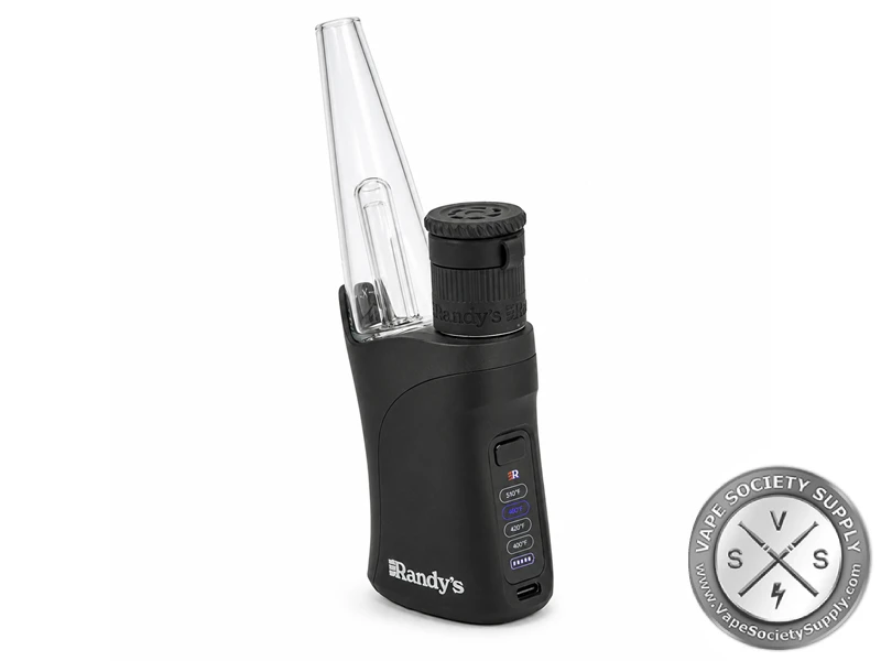 Randy's Grip Plus concentrate vaporizer with glass mouthpiece and temperature controls