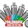 5-Pack FOG X Connect 30K Pod Bundle with mix and match replacement pod flavors.