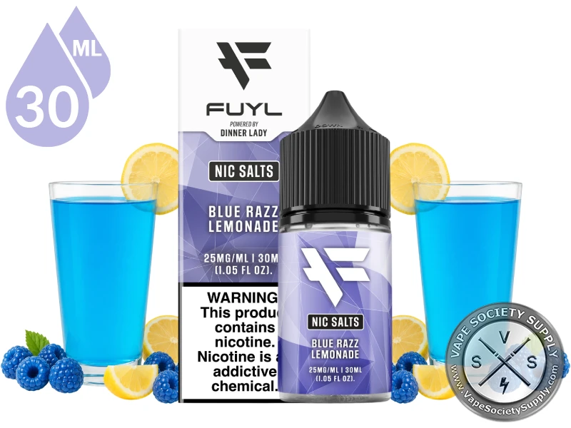Blue Razz Lemonade FUYL By Dinner Lady Salt 30ml blue raspberry lemonade nicotine salt vape juice