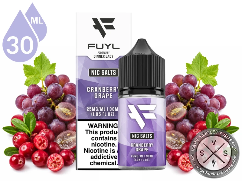 Cranberry Grape FUYL By Dinner Lady Salt 30ml fruit flavored nicotine salt vape juice