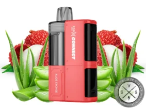 FOG X Connect 30K Disposable Vape Kit Aloe Lychee with sweet lychee and fresh aloe flavor.