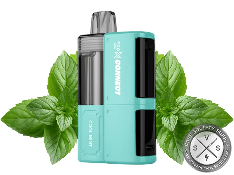 FOG X Connect 30K Disposable Vape Kit Cool Mint with refreshing mint flavor.