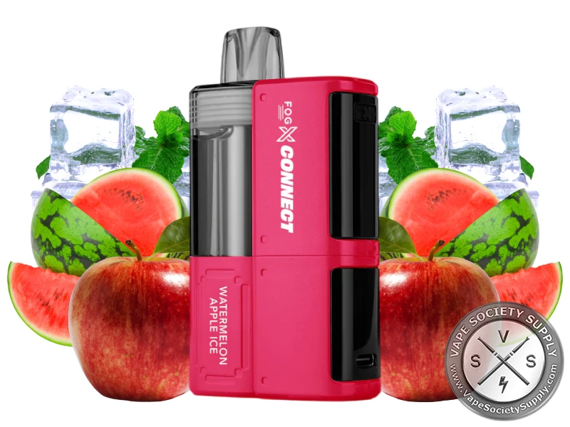FOG X Connect 30K Disposable Vape Kit Watermelon Apple Ice with juicy watermelon, crisp apple, and icy finish.
