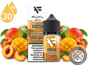 Peach Mango Watermelon FUYL By Dinner Lady Salt 30ml tropical fruit nicotine salt vape juice