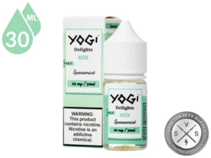 Spearmint Delights YOGI SALTS 30ml nicotine salt vape juice bottle with retail box.