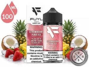 Strawberry Pina Ice FUYL By Dinner Lady 100ml tropical fruit ice vape juice