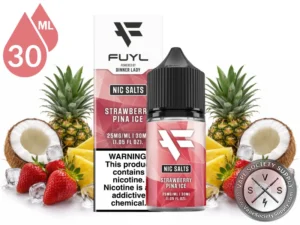 Strawberry Pina Ice FUYL By Dinner Lady Salt 30ml tropical fruit nicotine salt e-liquid