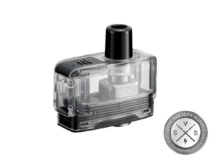Assembled transparent rebuildable pod with black mouthpiece