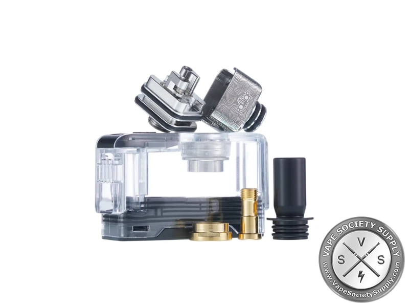 RBA pod components with deck drip tip and airflow pin