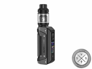 GeekVape Aegis Solo 3 Built-In Battery Starter Kit in Black with 3000mAh battery and 100W output.