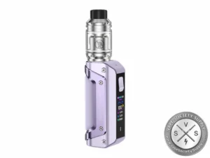 GeekVape Aegis Solo 3 Built-In Battery Starter Kit in Purple with 100W adjustable output.