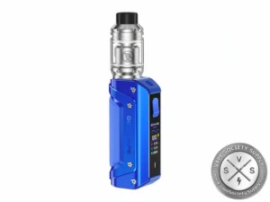 GeekVape Aegis Solo 3 Built-In Battery Starter Kit in Blue with 3000mAh battery and USB-C charging.