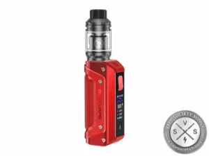 GeekVape Aegis Solo 3 Built-In Battery Starter Kit in Red with 3000mAh battery and 100W output.