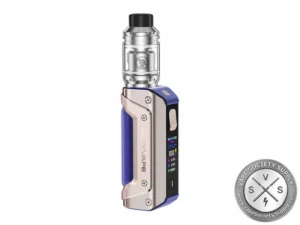 GeekVape Aegis Solo 3 Built-In Battery Starter Kit in Golden Blue with 3000mAh rechargeable battery.