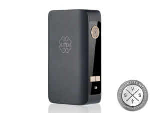dotMod dotBox 220W V2 Box Mod in Black with 1.08-inch color display and gold-plated 510 connection.