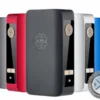 dotMod dotBox 220W V2 Box Mod shown in multiple color options with dual 18650 battery compatibility and 220W output.