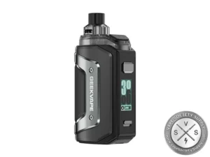 GeekVape Aegis Hero 5 Kit in Iron Black with 2000mAh battery and 6.5mL top-fill cartridge.
