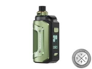 GeekVape Aegis Hero 5 Kit in Racing Green with 2000mAh battery and 6.5mL pod.