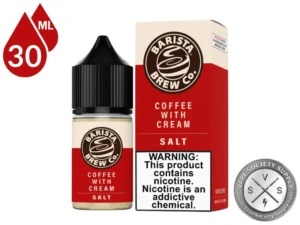 Coffee with Cream Barista Brew Co. Salt 30mL bottle and box