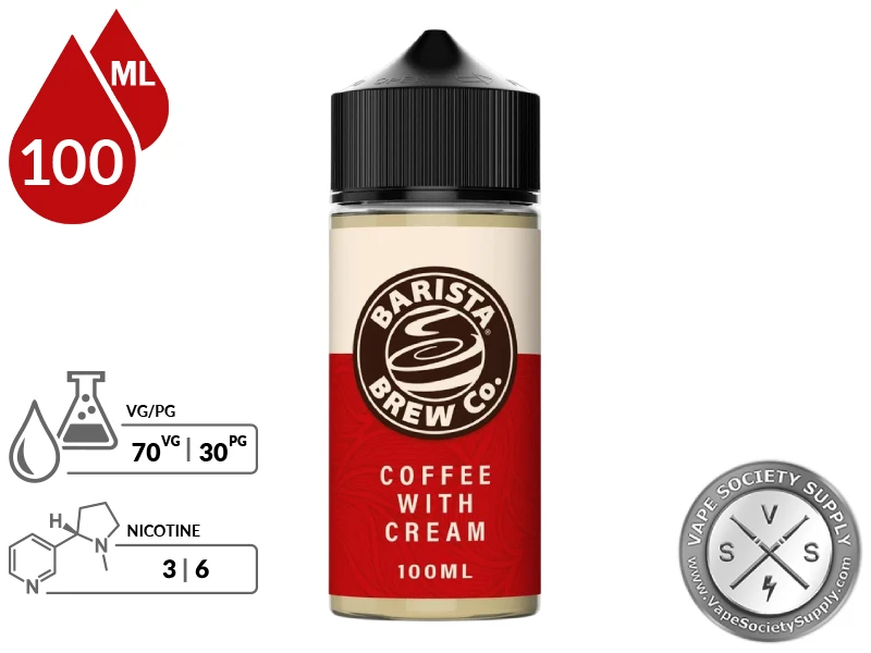 Coffee with Cream Barista Brew Co. 100mL 70VG 30PG e-liquid