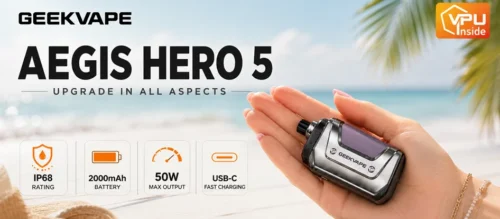 GeekVape Aegis Hero 5 50W Pod Kit with 2000mAh battery and IP68 protection