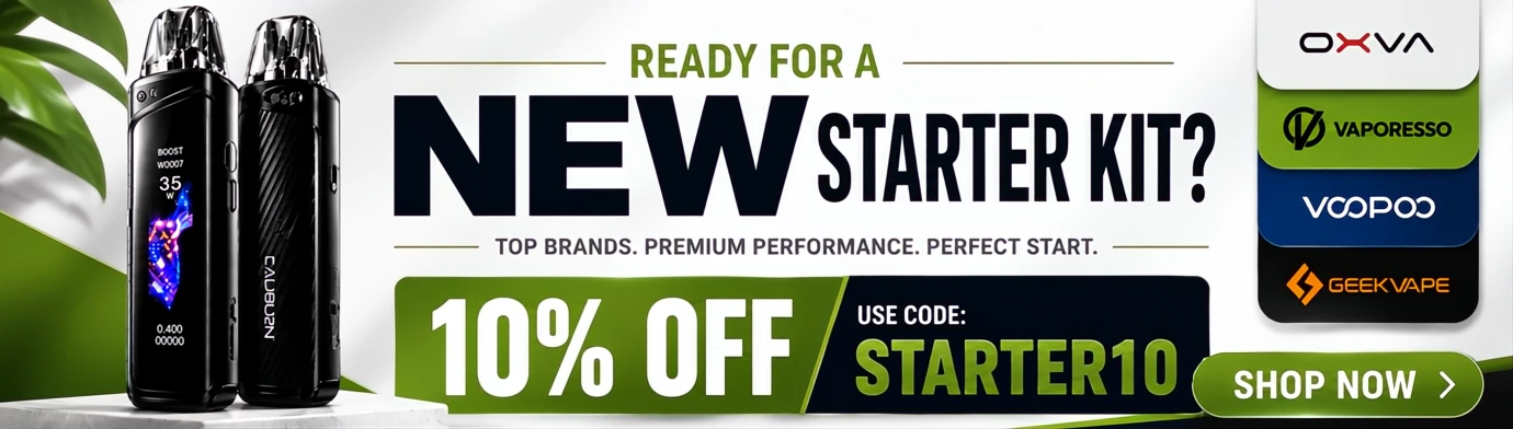 Ready for a new starter kit – 10% off starter kits and devices with code STARTER10