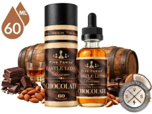 Five Pawns Castle Long Reserve Chocolate 60ml bottle and packaging