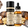 Castle Long Reserve MMXXVI Five Pawns 60ml bottle with the tube, bourbon barrels, coconut, vanilla and a glass of bourbon
