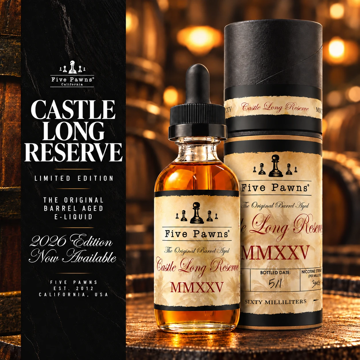 Castle Long Reserve MMXXVI Five Pawns 60ml